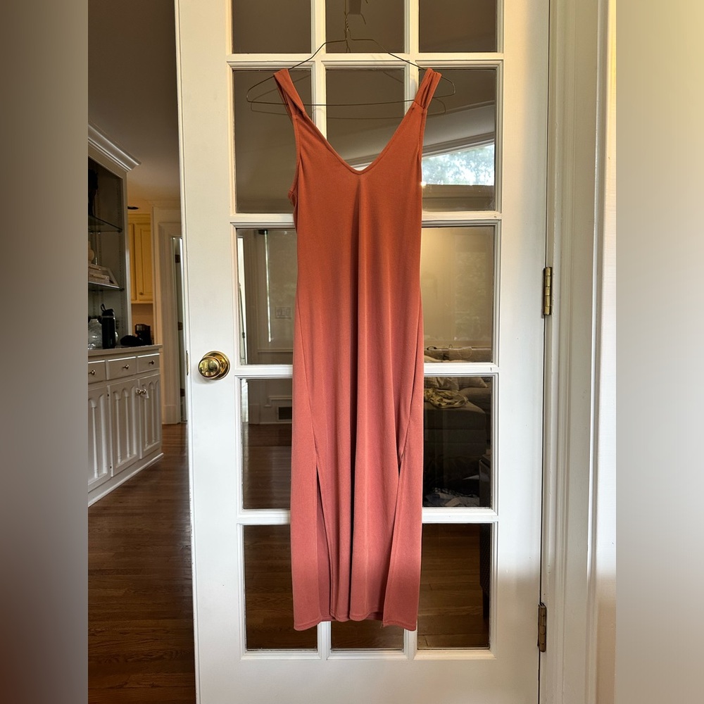 TopShop Orange Slip Dress